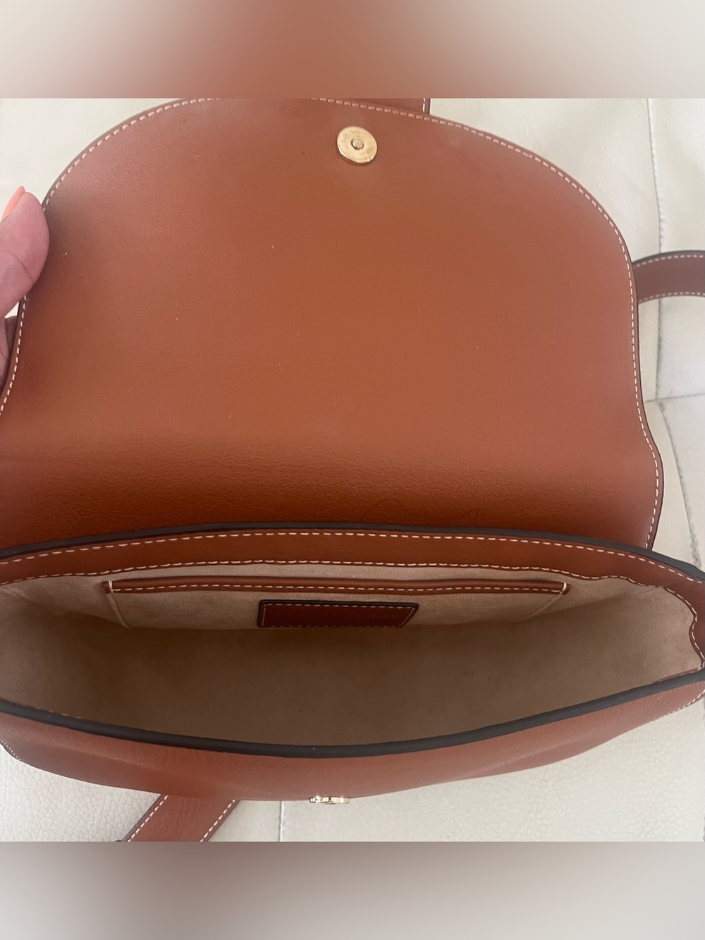 Strathberry Cressent Leather Saddle Bag with Gold Hardware - Picture 5 of 8